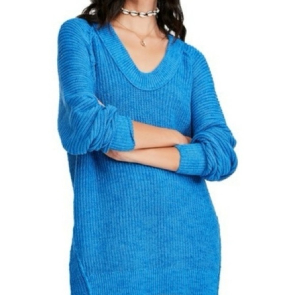 Free People Sunday Scoop Oversized Hi-Low Tunic Sweater